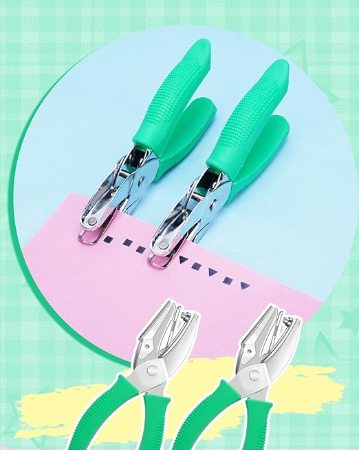 UCEC 1/4" Triangle Hole Punch Metal Handheld Paper Punch Single Hole Tag Punch, Small Triangle Shape Hole Puncher Back to School Supplies for Scrapbook DIY Craft in Home Office Classroom
