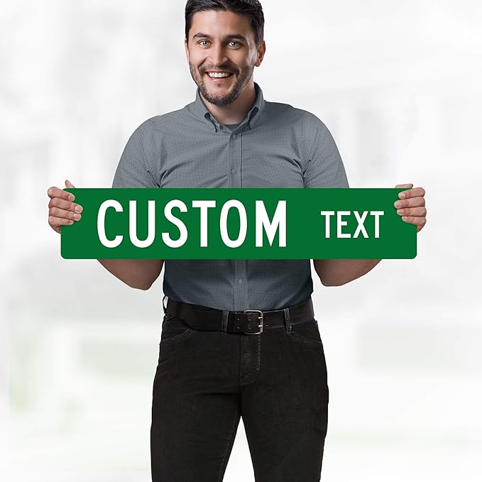 Custom Street And Road Sign, Address Sign, 8 Colors, Reflective Option, Mounting Options, 6x30 Inch, Thick Rust-Free AlumaBond, USA Made by My Sign Center, (Classic)