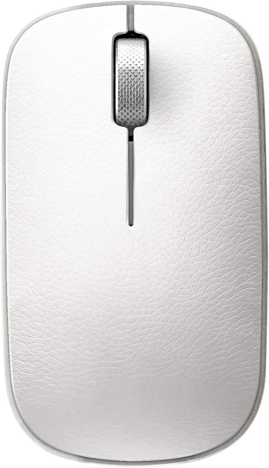 Azio Retro Classic Bluetooth Mouse (Maple) - Wireless, Genuine Leather Topped with Pixart Precision Tracker