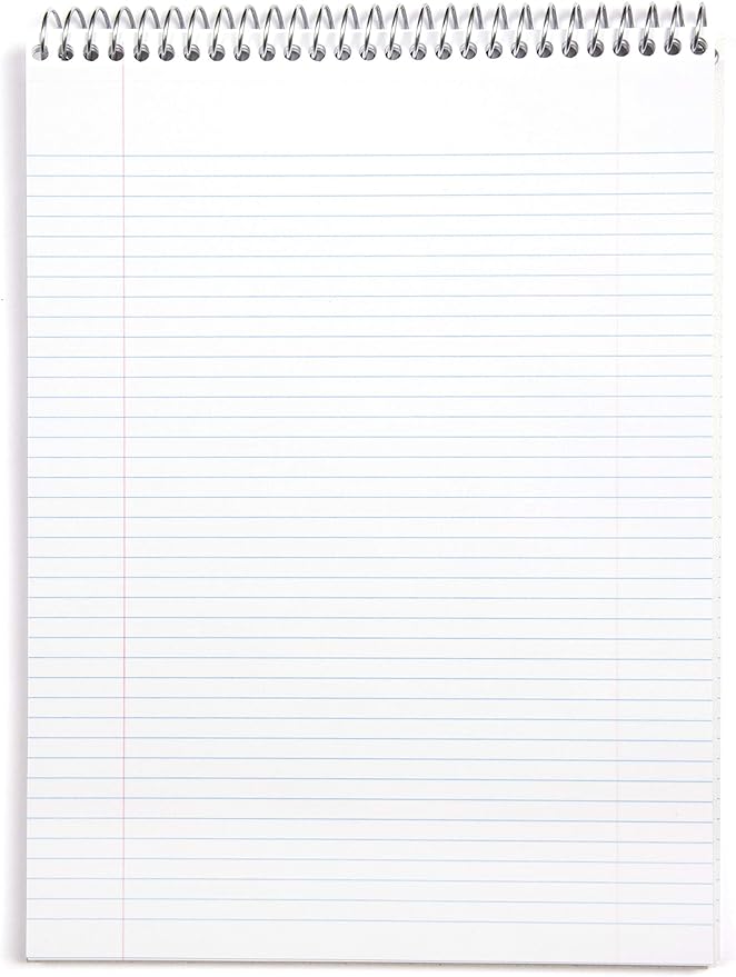 Mintra Office TOP BOUND Durable Spiral Notebooks (Arctic Ice, Chili Oil, Green Olive, College Ruled 3pk)