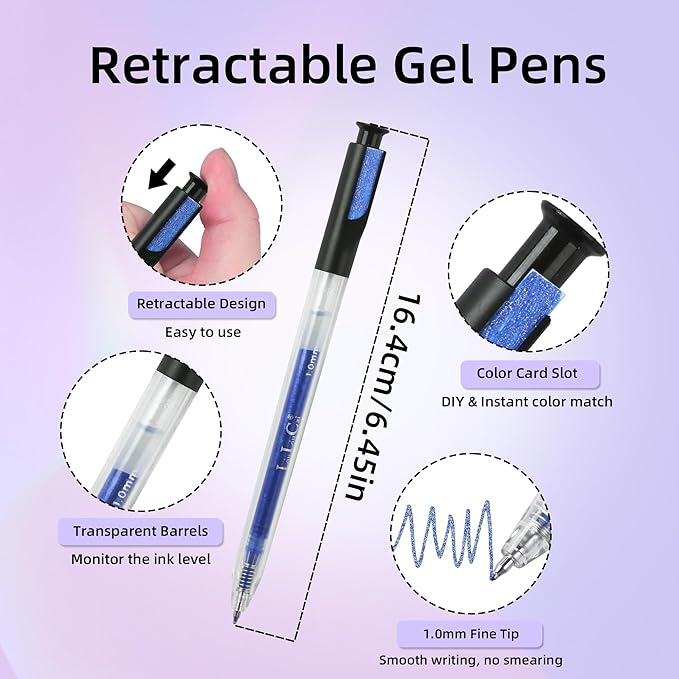 Stocking Stuffers for Teen Girls Boys,24 Colors Retractable Glitter Gel Pens, Metallic Sparkle Gel Pens for Adult Coloring Books,Sparkle Glitter Pens for Drawing Writing Journaling, Christmas Gifts