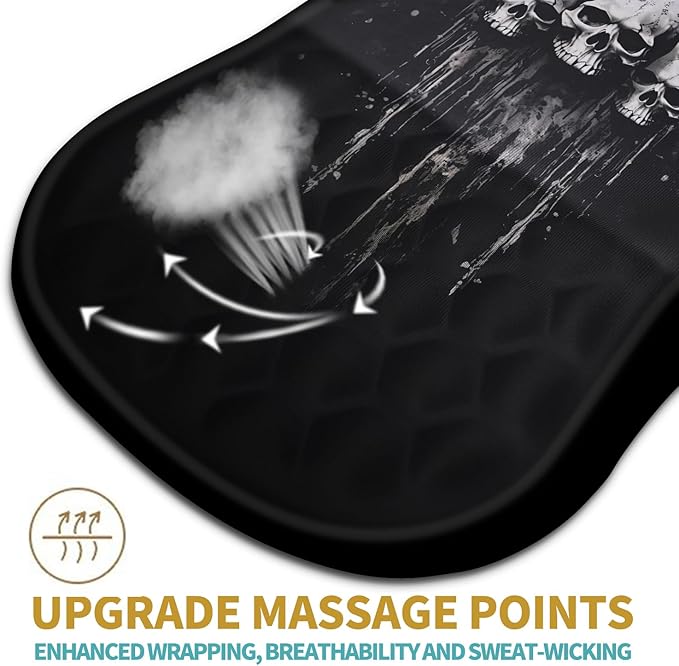 Hokafenle Ergonomic Mouse Pad Wrist Support with Massage Design, Wrist Rest Pain Relief Mousepad with Memory Foam&Non-Slip PU Base, Mouse Pads for Wireless Mouse & Desk (12x8 inch,Demon Angel)