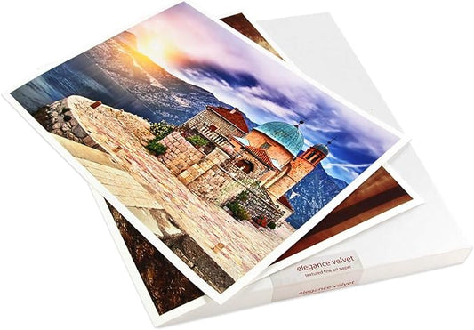 Elegance Velvet 17 in x 22 in, 25 Sheets is a Premium Matte 310 gsm, Cold Pressed Bright White Museum Grade Fine Art Inkjet Paper, Compatible with Most Dye-Based and Pigment Printers