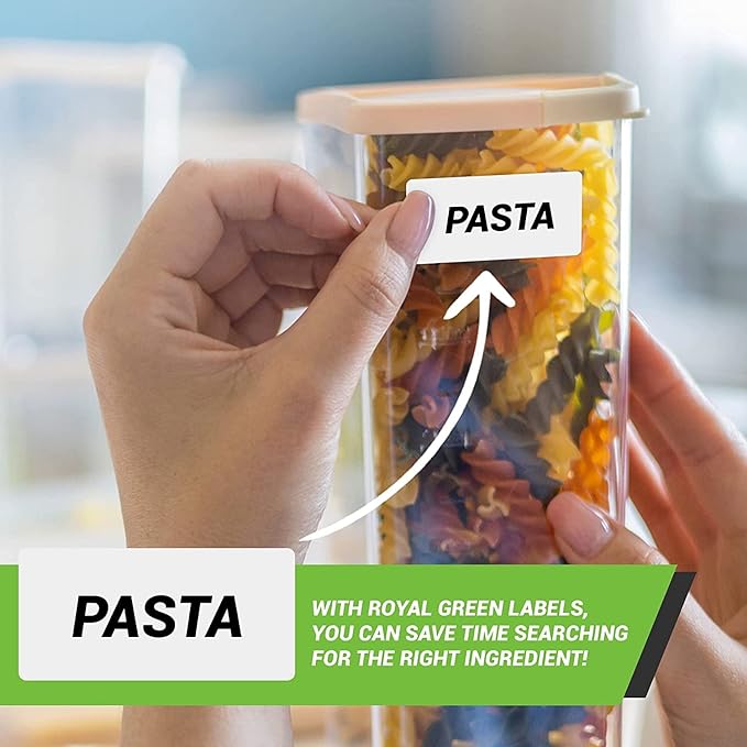 Royal Green Rectangular Color Coding Sticker Roll - Write On Labels for Folders and Organizing, 1.57" x 0.75" Stickers to Write On Name Tags for Office Supplies & Organization, 500-Pack (Neon Pink)