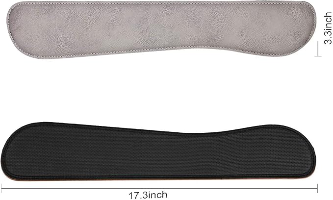RICHEN Ergonomic PU Leather Keyboard Wrist Rest and Mouse Pad with Wrist Support, Memory Foam Set for Computer/Laptop,Gaming and Office, Comfortable for Easy Typing & Pain Relief (Gray White)