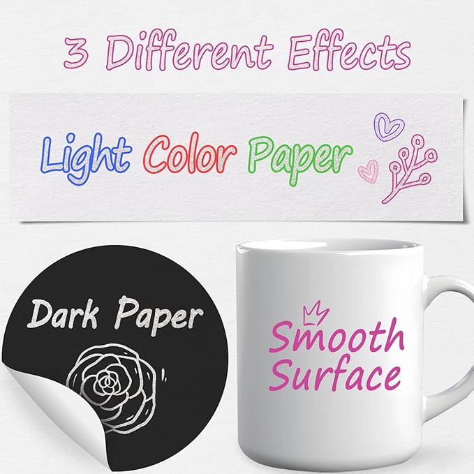 Shimmer Markers for Doodling Outline Pens – 24 Cool Marker Art Supplies for Girls Ages 8-12, Dazzling Metallic Glitter Outline Marker pens for Card Making Art Craft Super Squiggle Double Line Markers