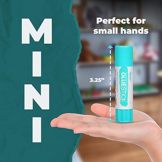 Darice School Glue Sticks, Washable 8 Gram 24 Count All Purpose Glue Stick, Strong Hold, Easy Stick, Quick Drying, Non-Toxic, Back to School Supplies, Scrapbooking for Home