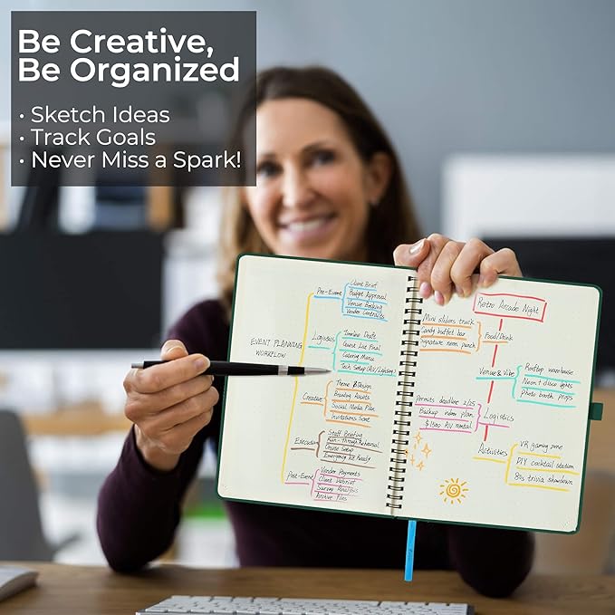 Planner 2026 Daily Weekly and Monthly,11.5"x8.5",12 Months Spiral Bound Calendar Agenda with Self-adhesive Pen Holder,2026 Appointment Book with Vegan Leather Soft Cover,Green