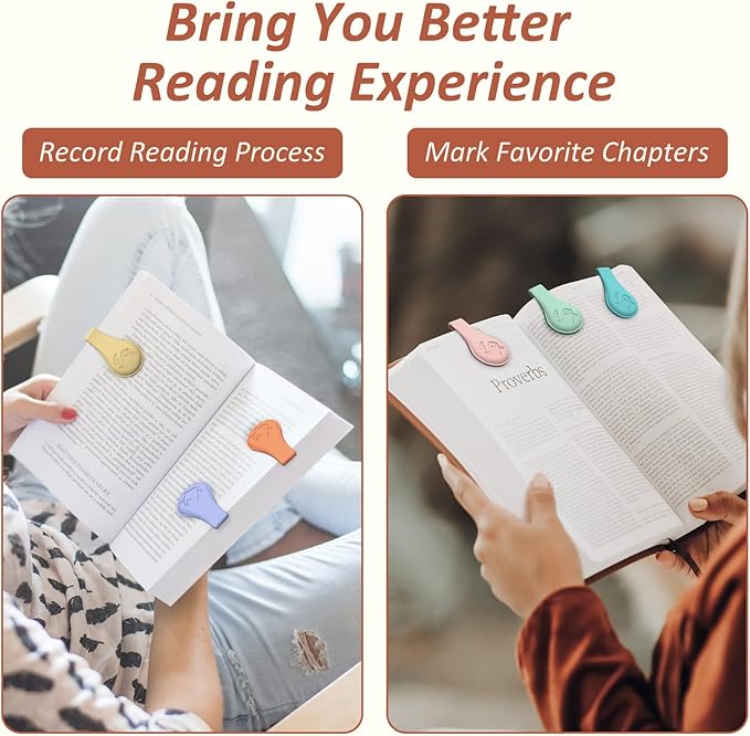 Magnetic Silicone Bookmarks for Reading Book, 6 PCS Extra Strong Magnetic Book Mark Clip Cute Dolphin Book Page Holders Accessories Gift for Women, Men, Book Lovers, Teachers, Readers, Kids
