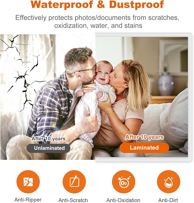 Bonsaii Laminator, 9 Inch 4 in-1 Thermal Laminator Machine Never Jam Technology with 40 Laminting Sheets, Paper Cutter, Corner Rounder for Home Office School Business