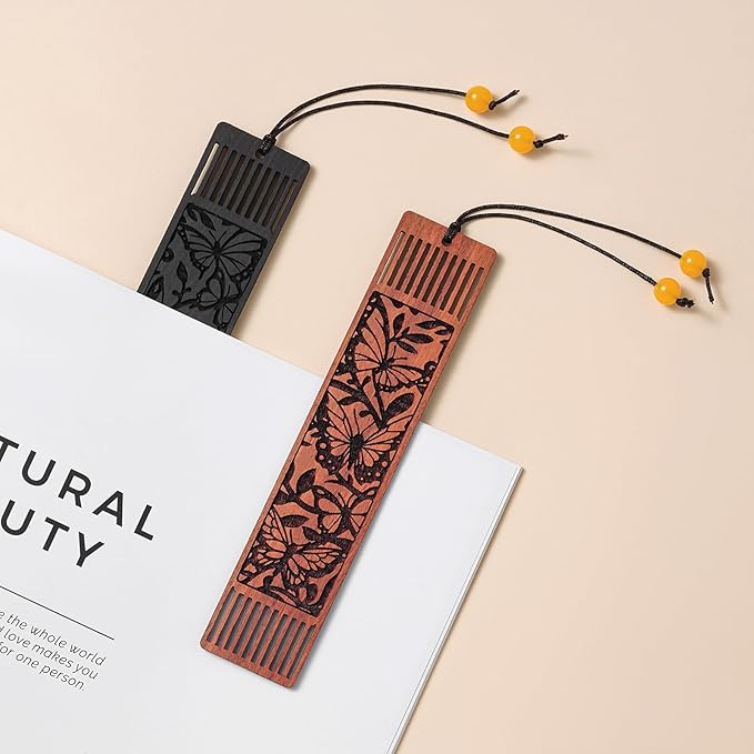 Butterfly Bookmark,Bookmarks Aesthetic Wooden Book Markers for Women, Butterfly Gifts for Women Book Lover Gifts for Women (Hollow Butterfly)