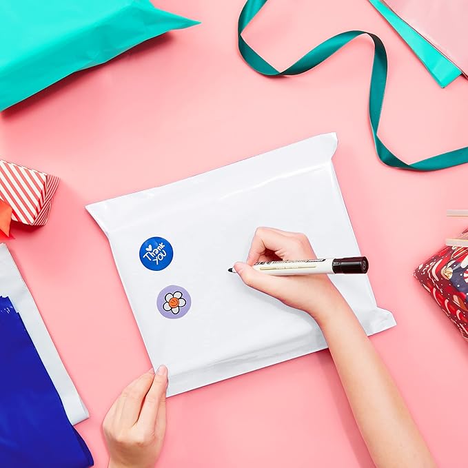 Fuxury 1000 Pack 10x13" Poly Mailers Bulk,Heavy Duty Shipping Bags for Clothes,Strong Adhesive Self Seal Poly Mailing Envelopes for Postage Return Books Business(White)