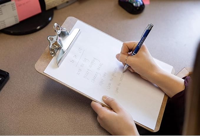 Letter Size Clipboard with Butterfly Clip (Pack of 5) - 9'' x 12.5'' Large Wood Clipboards for Classroom, Clipboards for Kids | Hardboard for Office, College, Teacher & Back to School Supplies