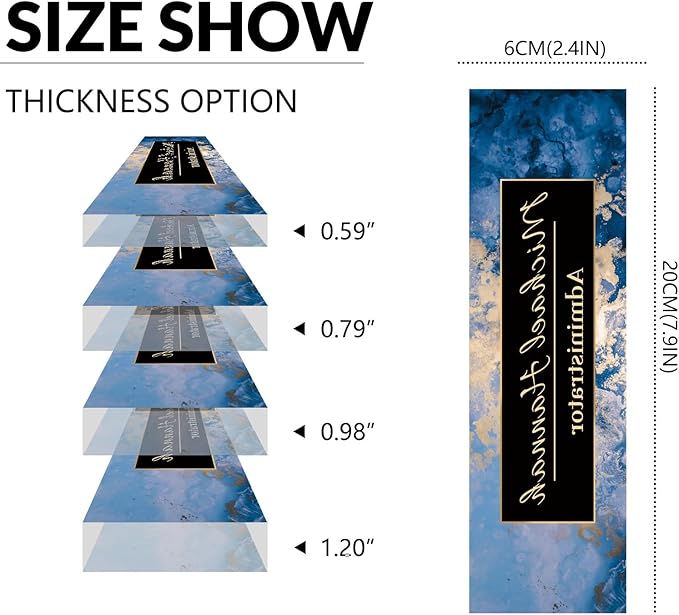 Desk Name Plate Personalized, Custom Name Plate for Desk, Acrylic Desktop Accessories, Office Gift & Decor for Women Men, Teacher Nurse Boss Employee Appreciation Gifts