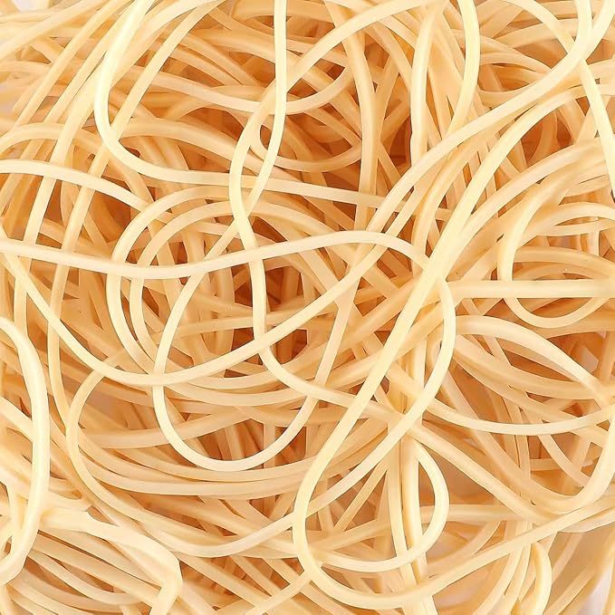 Rubber Band, 90 Pcs Light Beige Rubber Bands, Size 19 Strong Elastic Band Loop Office Supplies, Suitable for Office School Home
