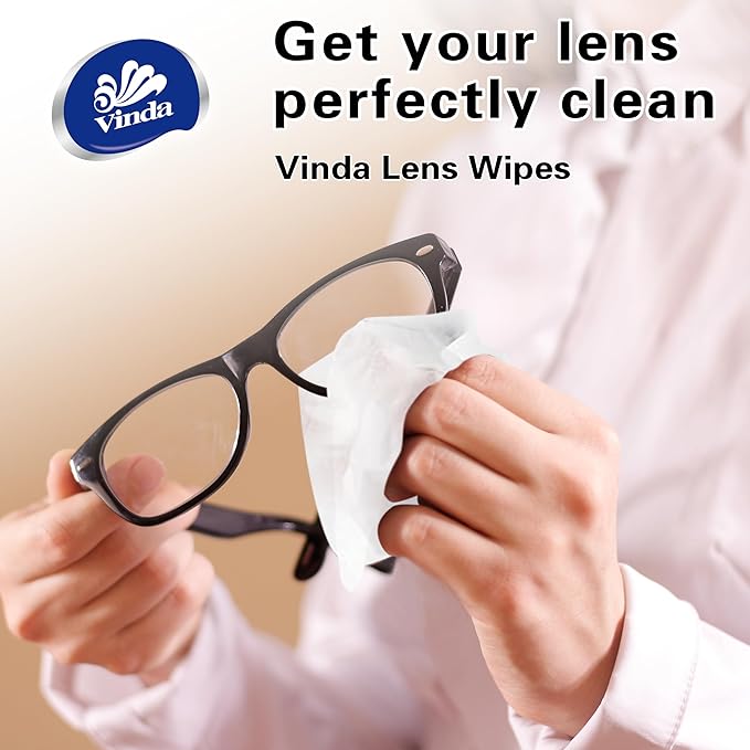 Pre-Moistened Lens Cleaning Wipes – 330 Individually Wrapped, Streak-Free Wipes for Glasses, Screens, Cameras & More – Ammonia-Free, Gentle Optical Cleaner