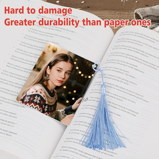 Sublimation Bookmarks Blank Aluminum 20 PCS 2.5x3.5 Inch Metal 1MM Thick Larger Bookmark for Double-Side Heat Transfer