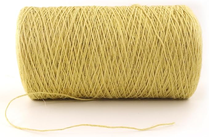 1mm x 1500 Feet Yellow Jute Rope, Twine for Gardening Tomato Climbing Plant Tie Floristry Crafts Gift Wrapping Packing Decor