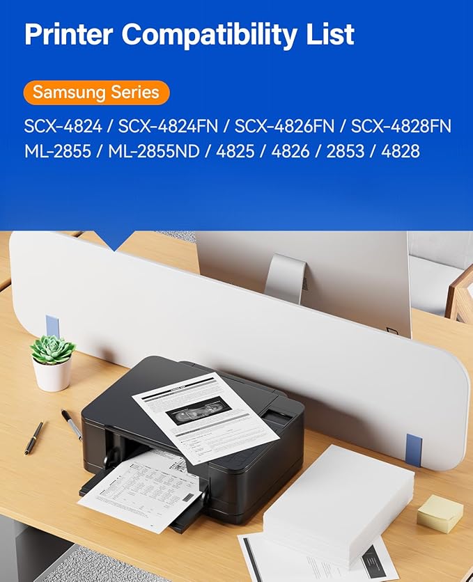 MLT-D209L Toner Cartridge Black 1-Pack High-Yield Replacement for Samsung MLT-D209L D209L 209L Compatible with Samsung SCX-4824 SCX-4824FN 4825 4826 2853 SCX-4826FN 4828 SCX-4828FN ML-2855 ML-2855ND