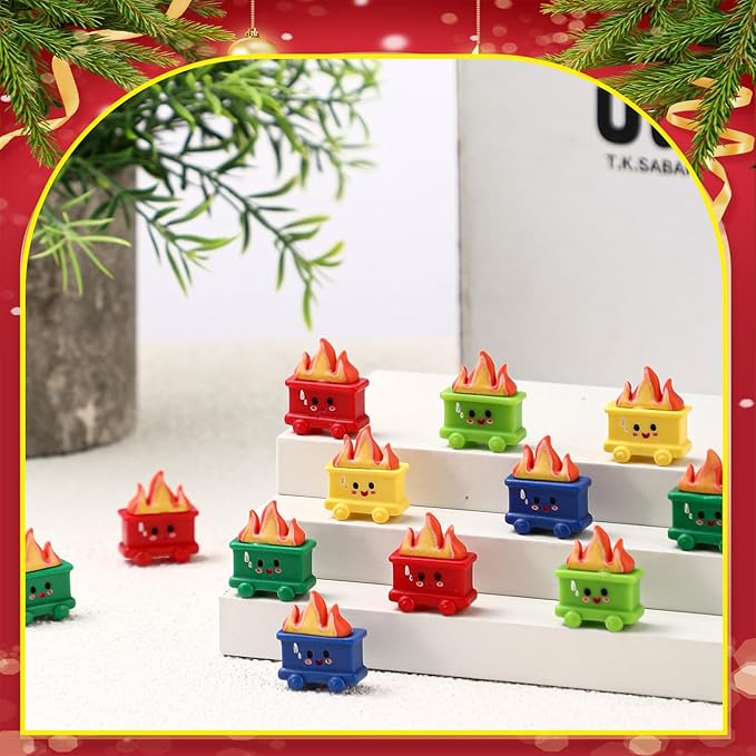 100 Set Resin Dumpster Trash Shape Gift Team Employee Appreciation Gift Emotional Desk Accessories for Staff Teacher Office Coworker Nurse Medical Volunteer Favor (Vivd Color)