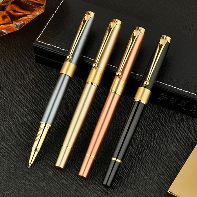 YIVONKA Ballpoint Pen Black Refill,Luxury Ballpoint Line width 0.5mm,Best Ball Pen Gift Set for Men & Women Professional Executive,Office,Nice BallPens Classy Gift Box (2 Black)