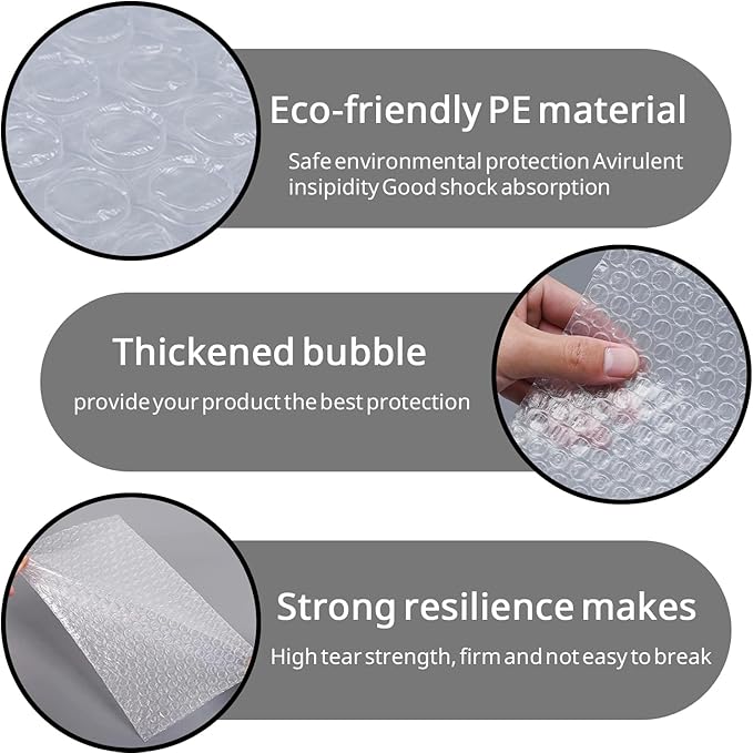 200Pcs 5" x 6" Bubble Out Bags Pouches Clear Bubble Pouches Wrap Bag for Shipping, Double Walled Bubble Cushioning Bags for Packing, Moving, Shipping, and Storage