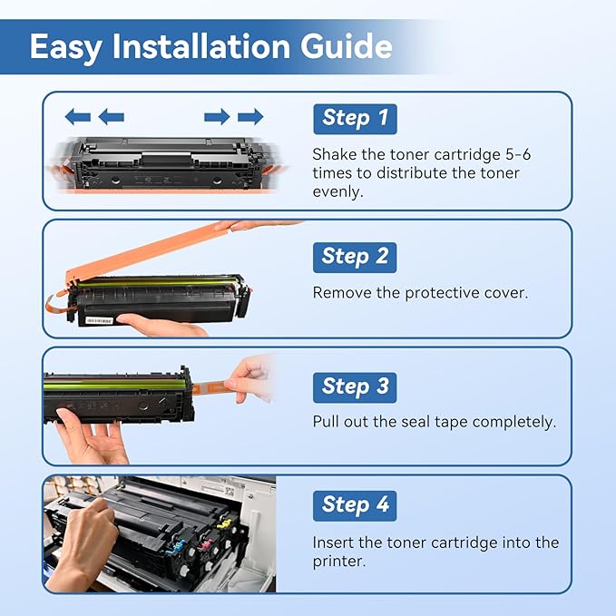 MYTONER 218X Toner Cartridges 4 Pack (NO CHIP) Compatible Replacement for HP 218X 218A W2180X W2180A for Color Laserjet MFP 3301fdw 3301cdw 3301sdw Pro 3201dw Printer High Yield Ink B/C/M/Y
