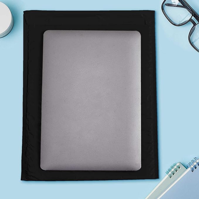 Henoyso 30 Pcs Extra Large Bubble Mailers 10 x 14 Inches Resealable Padded Envelopes Waterproof Shipping Bags Poly Padded Mailers Bulk for Mailing Packaging Small Business(Black)