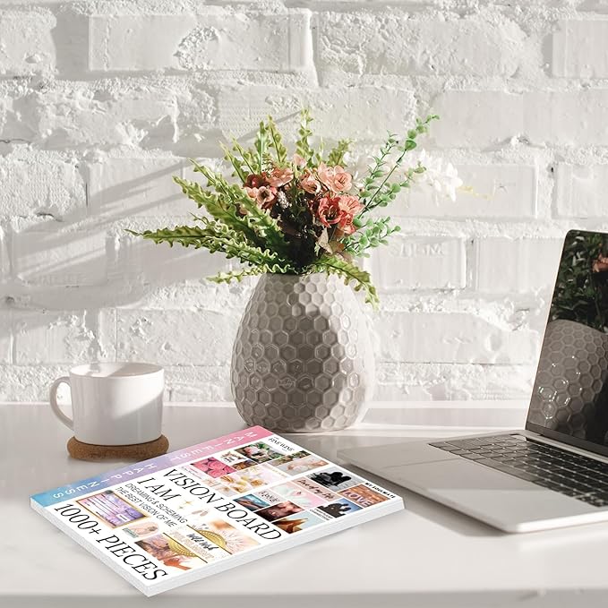 EggSun Vision Board Supplies with 1200+ Images & Quotes Collage Magazine Book, Wall Clip Art Scrapbook Journal Kit for Vision Board Making Beginners Women Men Teen Girls Coquette Room Decors(No Tear)