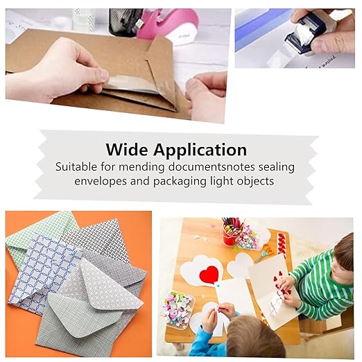 6 Pack Transparent Tape Clear Tape Refills Rolls Each Roll 3/4 x 1000 Inches, 1 inch Core, for Office, Home, School