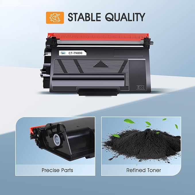TN890 TN-890 TN 890 Toner Cartridge 2-Pack Compatible for Brother TN890 Ultra High Yield Black Toner Cartridge for Brother HL-L6400DW HL-L6400DWT HL-L6250DW MFC-L6900DW MFC-L6750DW Printer