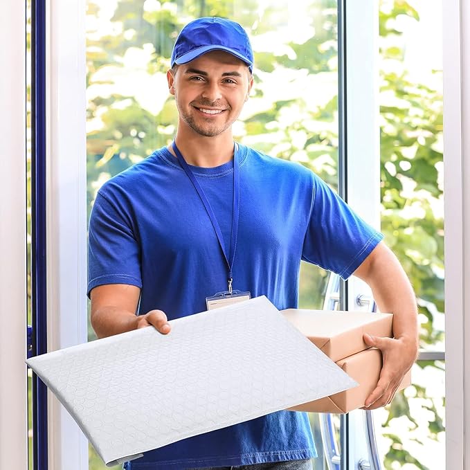 Fuxury Bubble Mailers 10.5x16" White Padded Envelopes 3750Pack Bulk Strong Adhesion Full Pallet of Padded Mailers Thick Bubble Envelopes for Small Business Mailing Books Clothes Makeup Supplies