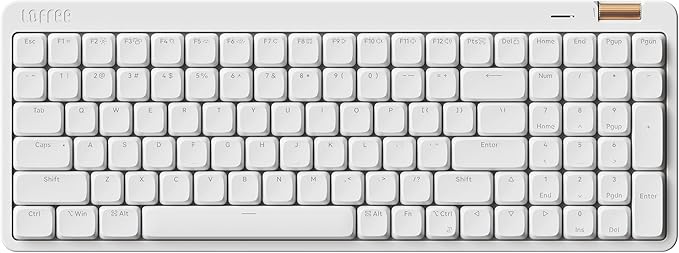Flow Lite 100 Keys Low Profile Mechanical Keyboard, Swappable Rechargeable Wireless Keyboard with 2.4G Receiver, Bluetooth and Wired Connection for Windows, Mac/Specter Linear Switches (Off-White)