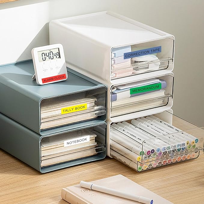 Pristar 6-Pack Compatible Label Tape Replacement for Casio Label Tape 9mm 0.35” XR-9WE XR-9X XR-9RD XR-9BU XR-9YW XR-9GN Work for KL-60 KL-100 KL-120 KL-750 KL-780 KL-7000 KL-8100 Label Maker