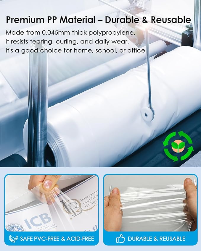 KTRIO 200 Pack Sheet Protectors 8.5 x 11 inch, Clear Page Protector for 3 Ring Binder, Plastic Sleeves for Binders, Top Loading Paper Sheets Document Sleeve Letter Size, Office & Home