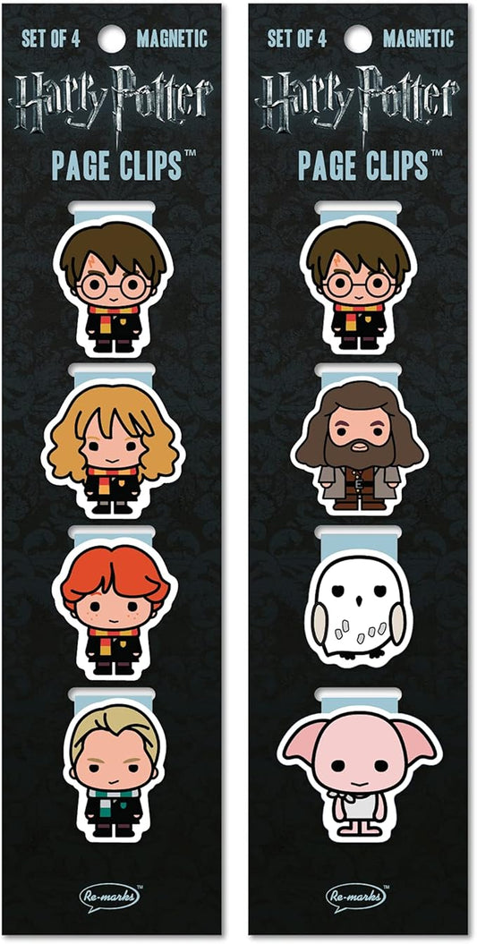 Re-marks Dinosaur and Unicorn Doodles Magnetic Page Clips, 2 Sets of 4 Page Clips, 8 Clips Total