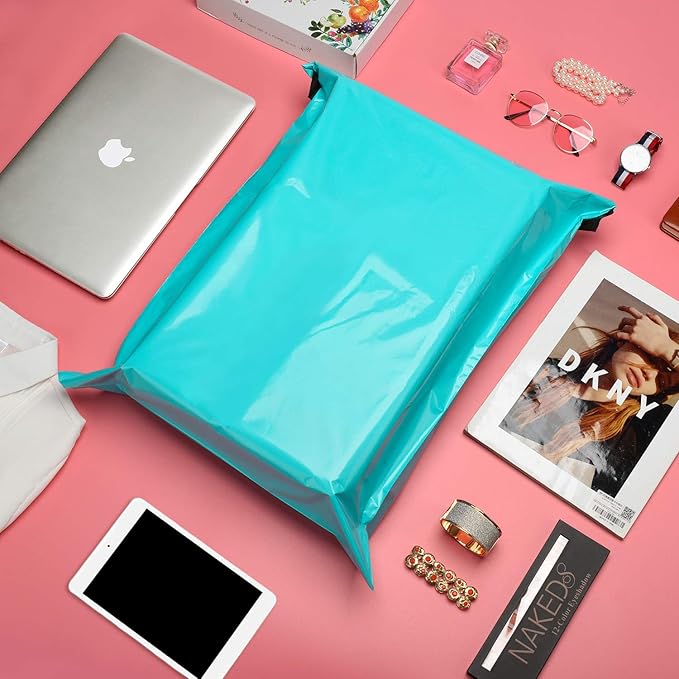 Metronic 100PC Large Shipping Bags Poly Mailers 19x24 Envelopes Mailers with Self Adhesive Waterproof and Tear-Proof Postal Bags in Teal