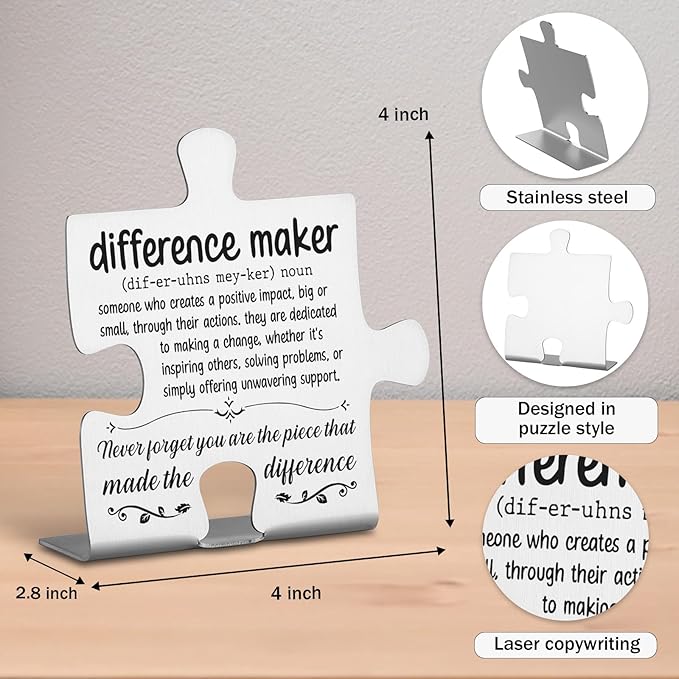 Thank You Appreciation Gifts for Coworkers, Boss, Women, Men, Nurse, Mentor Teacher. Going Away Gift Retirement Gift for Employee, Inspirational Motivational Quote Decorative Signs Plaques WDD1