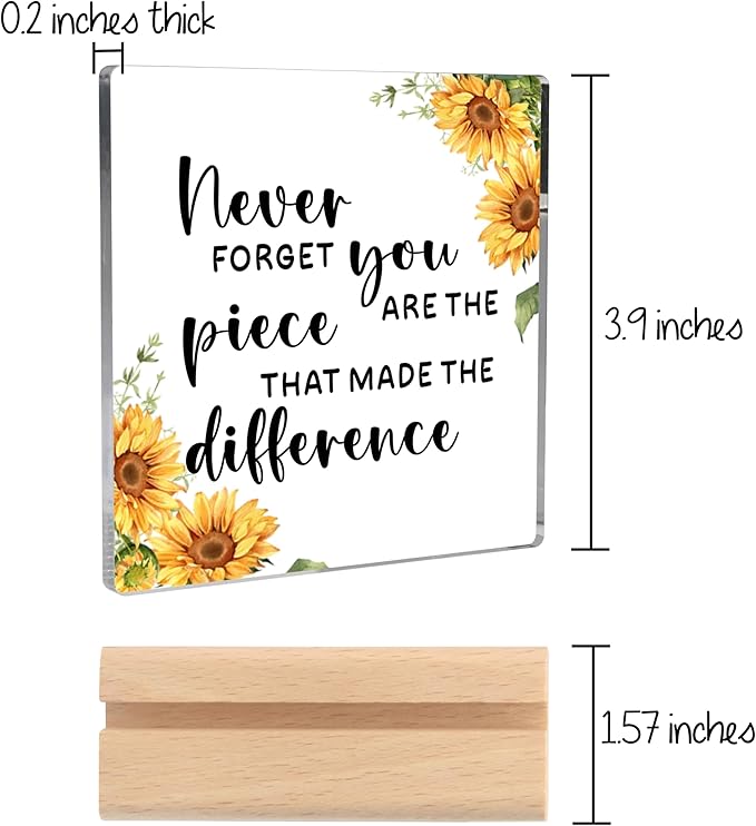 Farewell Gifts for Coworkers, Coworker Leaving Gifts Retirement Gifts for Women Acrylic Desk Decorative Sign, Happy Retirement Going Away Goodbye Farewell Gifts for Coworkers Friends Teachers