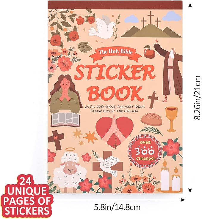 300+ Inspirational Christian Stickers, Waterproof Bible Verse Jesus Stickers for Water Bottles Laptop Scrapbook Journaling Planner, Bible Study Vision Board Supplies Christian Easter Gifts for Women