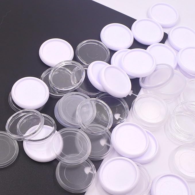 100pcs Discbound Notebook Discs DIY Planner Accessories fits for Tul,Levenger,Arc,Happy Planner,Talia(Super Clear White Clear Mixed,1.1inch/28mm)