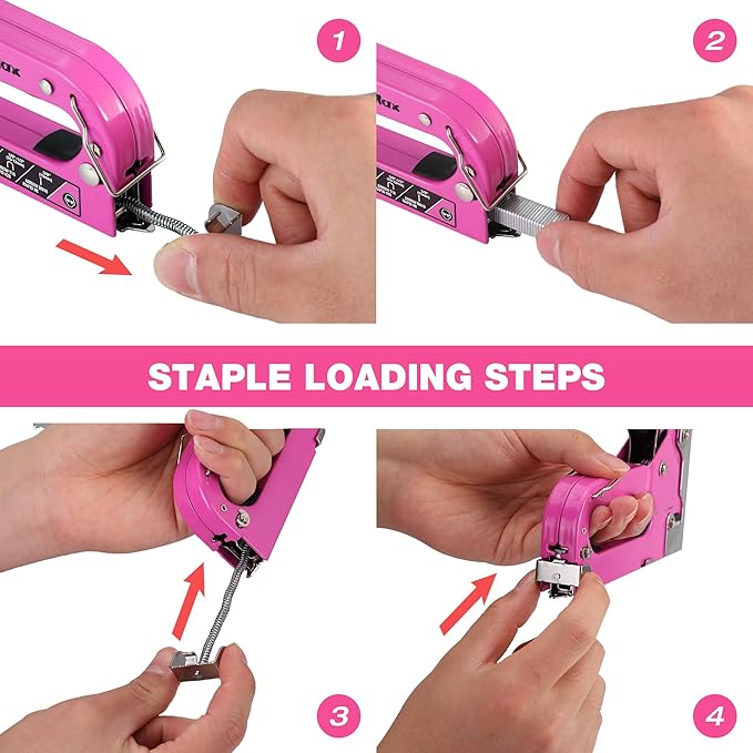 ValueMax Staple Gun, Heavy Duty 3-in-1 Manual Nail Gun with 2000 Staples, Remover, Upholstery Stapler for Wood, Furniture, Carpet, Carpentry, DIY, Wire, Decoration, Craft, Fixing Material, Decoration