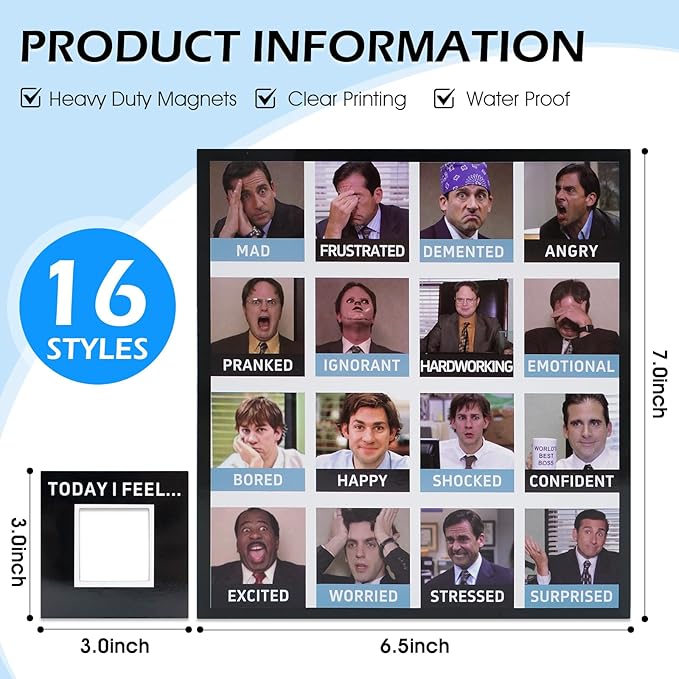 The Office Mood Magnet,The Office Gifts for TV Show Fans, Funny Magnets for Fridge,Today I'm Feeling