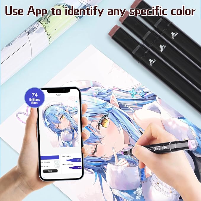 262 Colors Alcohol Markers, Art Markers for Artists with Coloring App, Dual Tip Marker for Adult Painting Sketching Drawing with Travel Case Great Gift Idea