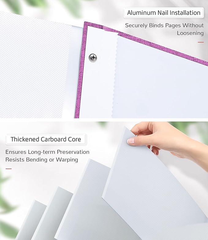 Photo Album Self Adhesive Scrapbook Album for 3x5 4x6 5x7 8x10 Pictures,40 Pages Linen Cover with Display Window DIY Photo Book,Ideal Gifts for Family Travel Wedding Baby