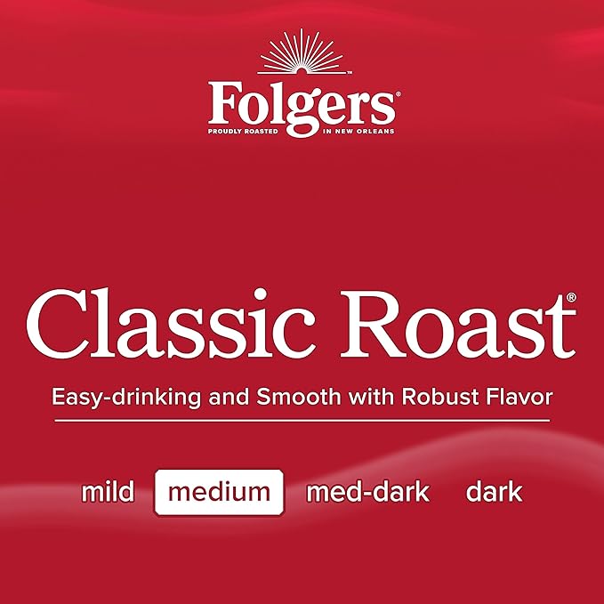 Folgers Classic Roast Medium Roast Coffee, 192 Keurig K-Cup Pods