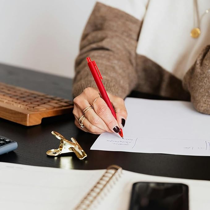 CRYLLIS Pens Bulk, 50Pack Black Pens,Black Ink Ballpoint Pens for Smooth Writing,No Smear,Office Supplies,Back to School Gifts,School Teacher,1.0mm