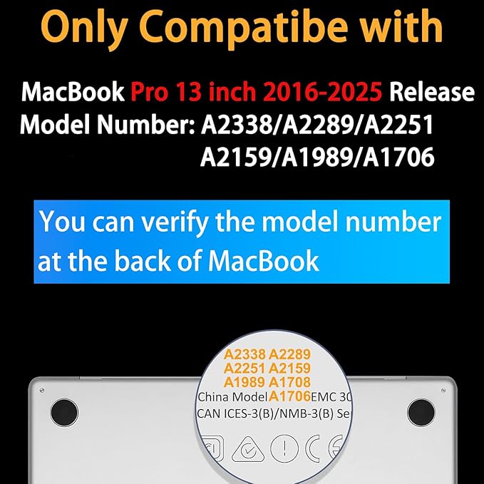 Teryeefi for MacBook Pro 13 inch Case A2338 M2 M1 Chip A2251 A2289 A2159 A1989 A1706 (2025 2024 2023 2022-2016) Release, PC Hard Shell with Keyboard Cover Trackpad Film Type C Adapter, Pink Bow 140
