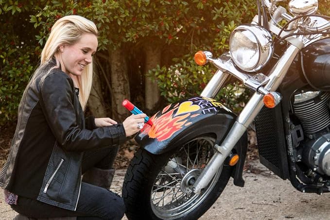 Window Markers for Glass Washable Car Window Paint Pen- Dry Erase Liquid Chalk Marker Car Decorations on All Surfaces, Tire, Windshield - Auto Marker, Autowriter, Rain Resistant (Pink, Jumbo Tip)