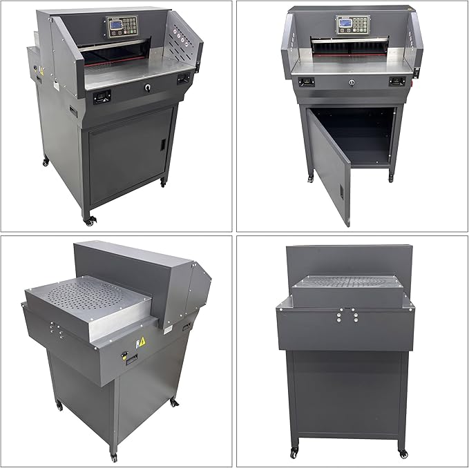 INTSUPERMAI Electric Paper Cutter Heavy Duty Paper Trimmers Guillotine with 40-460mm 1.57-18.11inch Cutting Size Digital Numerical Control Commercial Paper Stack Cutter Trimmer for Paper Cutting 110V